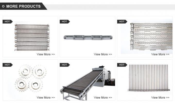 SS304 Slat ζωνών μεταφορέων πλέγματος καλωδίων ανοξείδωτου αλυσίδα 2